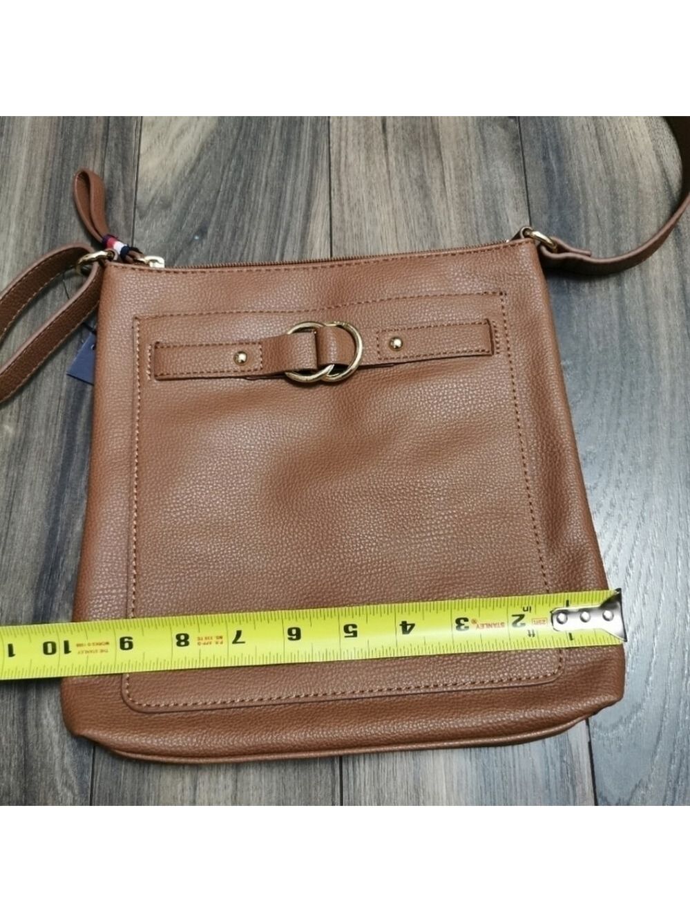 Tommy Hilfiger brown leather crossbody sling bag - Picture 5 of 12